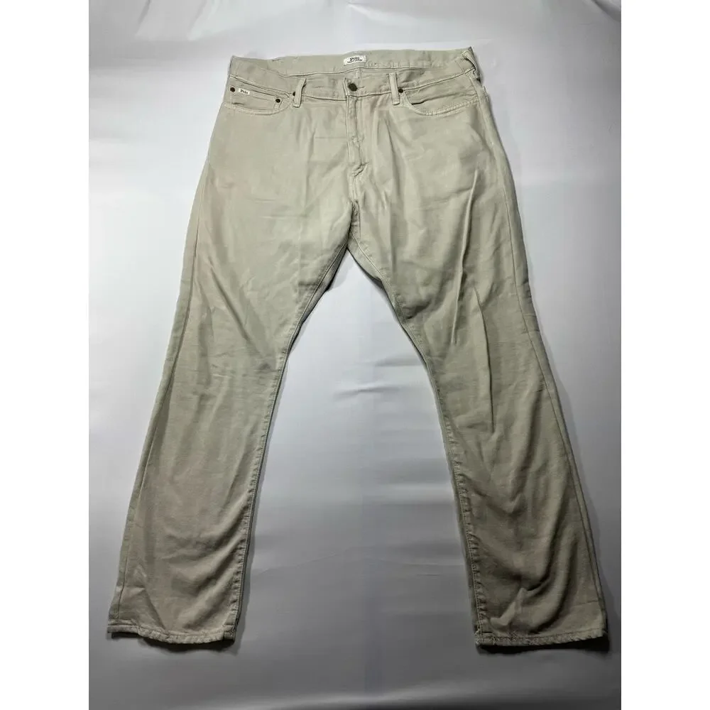 Polo Ralph Lauren Men's The Varick Slim Straight Leg Beige Jeans - Size 40x31.5*
